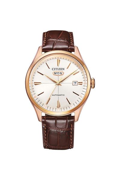 Citizen Nh8393-05Ae Automatic Leather Brown 10 Atm 40 mm Men's Wrist Watch
