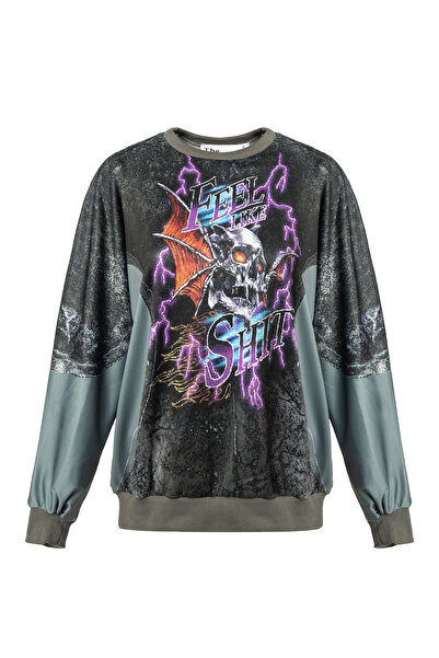 Gülşah Evecen Oversize Feel Life Shit Sweatshirt