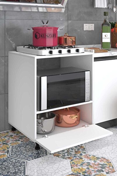 Kenzlife Ocak Dolabı Bennu Byz 85*70*60 Xlarge Kapaklı Hazır Mutfak Klasik Setüstü Ocak İçin Sabit Tabla