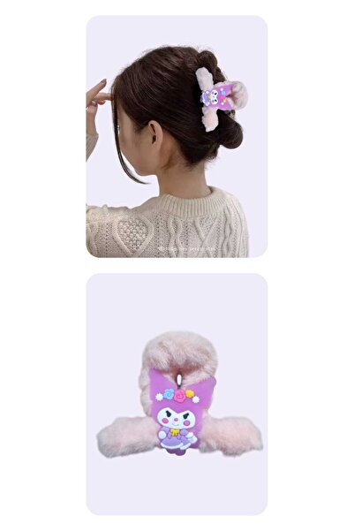 Eva Rose Cataramă de pluș Sanrio Kuromi pentru fete de 3-12 ani - Cataramă fi...