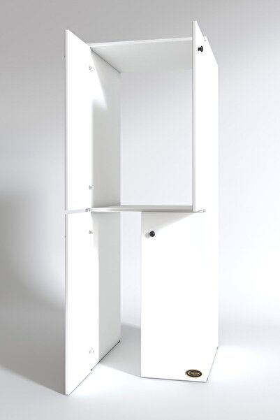 Kenzlife Çamaşır-Kurutma Makinesi Dolabı Kapaklı Jelena Byz 180*70*60 Banyo Çift Katlı Arkalıksız