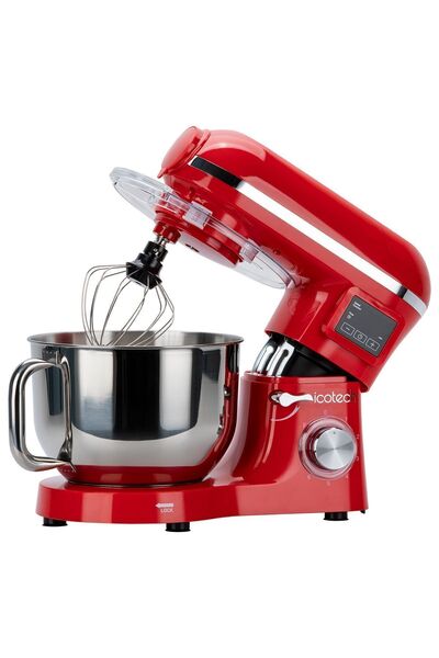 icotech Sm50 Kırmızı 2000w 6,5 Lt Ekranlı Hamur Mayalama Kıyma Çekme Blender Stand Mikser Mutfak Şefi