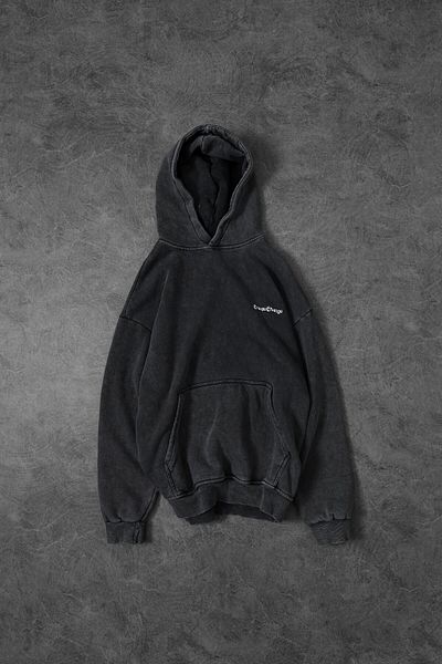 Slatra Ανδρικό φούτερ Anthracite Create Change Washed Hooded Oversize