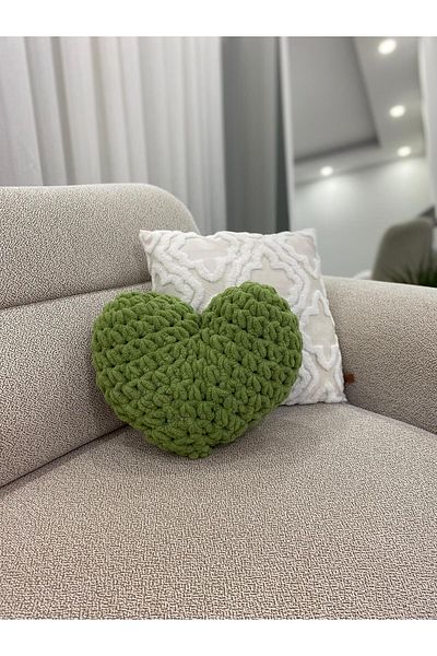 Home Decorative Pillow with Heart - Heart Shaped Custom Pillow / the Most Beautiful of Gift Choices: Heart Pillow