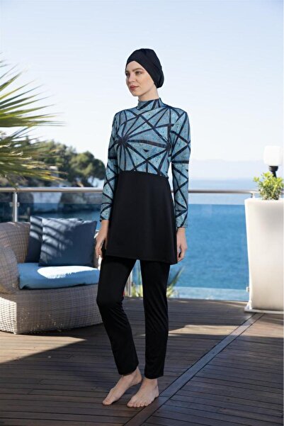 Estiva Μαγιό με ψηφιακή εκτύπωση Boneli, ολόσωμο μαγιό Hijab