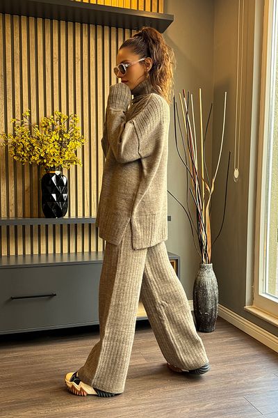 MODA Gi&Di's Collection Gd001 Brown Knitwear Double Set