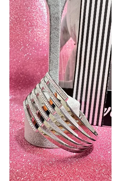 Butik Yıldız1 Jeweler Model Thick Rib Clamp Steel Bracelet