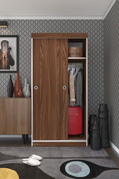Kenzlife Gardırop Sürgülü Kapaklı Kapılı Karanfil090 Cvz Gardolap Dolap