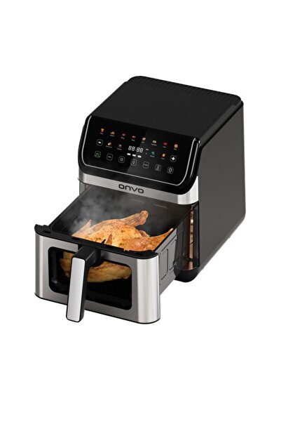 ONVO OVFRY13 8L Alt-Üst Çift Rezistanslı Seramik Kaplama Desenli AirFryer