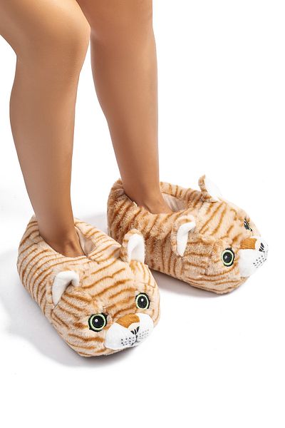 Twigy Pompik Women's, Waiter Size Animal Slippers Yellow 36/41
