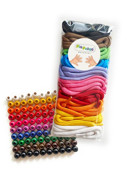 piapolya 12mm Wood Beads with 10 Colors - Small Size Stringing, Laces, Color Matching