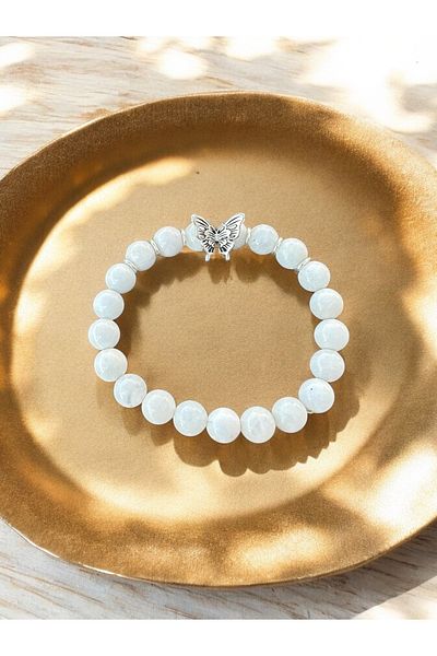 Bonicce Moon Stone Real Natural Stone Bracelet (8mm)