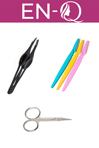 ENQ مجموعة العناية بالوجه مكونة من 3 قطع - ماكينة حلاقة الحواجب، مقص الحواجب ...