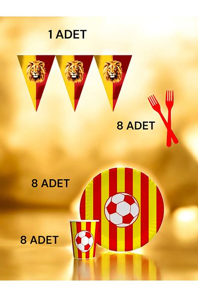 VibeHome 8-Person Red Yellow Fan S Pack - Birthday Party and Fun Events