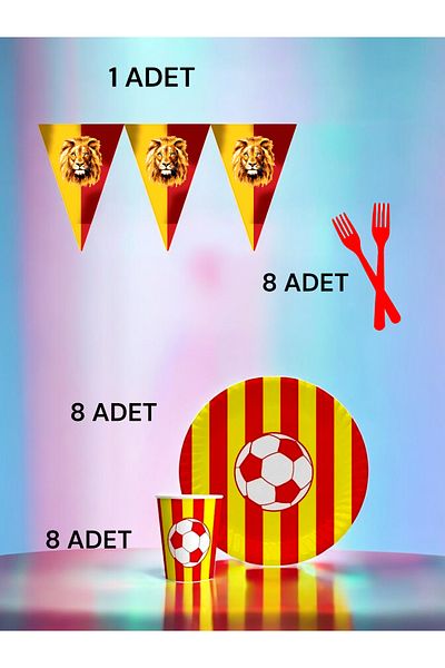 VibeHome 8-Person Red Yellow Fan S Pack - Birthday Party and Fun Events