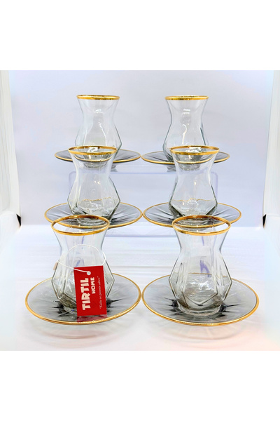 Tırtıl Home Züccaciye Alya Tea Set Smoked