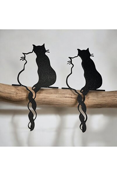 Melodyone Şık Kedi Figürlü Duvar Süsü - Dekoratif ve Zarif Tasarım