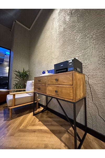 retron atölye woodworks Endüstriyel tarz masif dresuar çekmeceli konsol