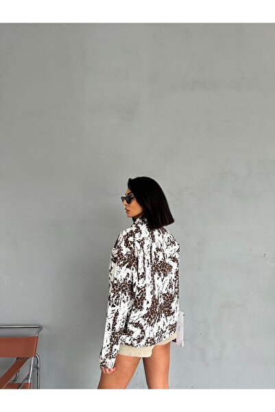 Zeo Basic ZEO BASIC LEOPARD ΜΠΟΥΦΑΝ ΤΖΙΝ ΥΦΑΣΜΑ ΛΕΥΚΟ-ΚΑΦΕ