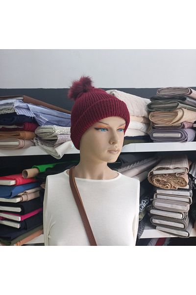 EFİL Pompom Knitted Beret