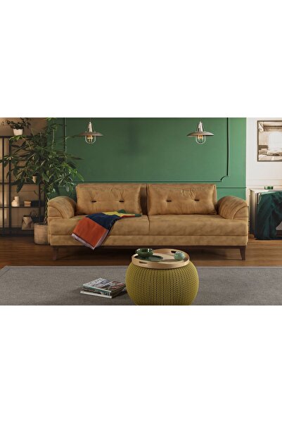Perla Sofa Madrid Koltuk Takımı Bora Hardal Yeşil