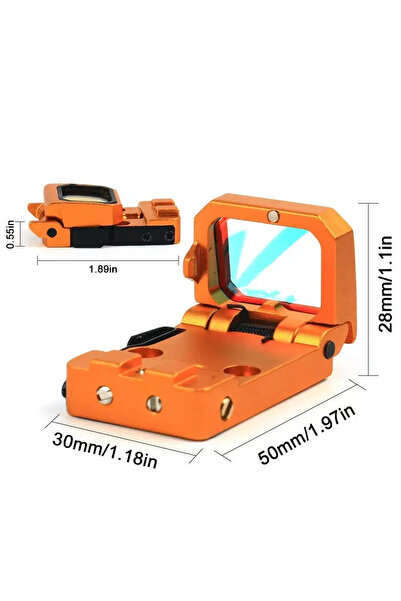 Bosile Taktik RMT Flip Red Dot Sight Holografik Refleks Katlama Kapsamı 20mm Picatinny Mount Tan Rengi
