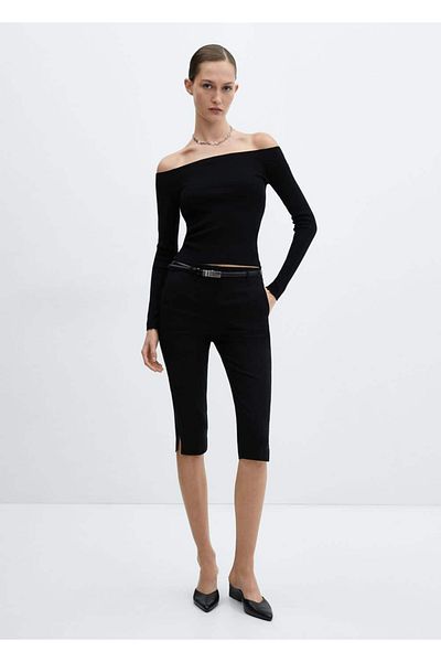 MANGO Woman Capri Pants with Belt