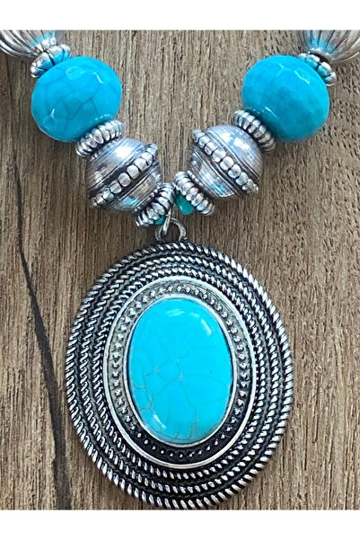 Store Antique Turquoise Beaded Women's Necklace