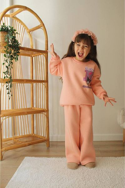 CANDA Chromium Color Back Printed Suit for Girl - Raster