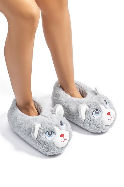 Twigy Countess Women's Animal Slippers Gray 36/41