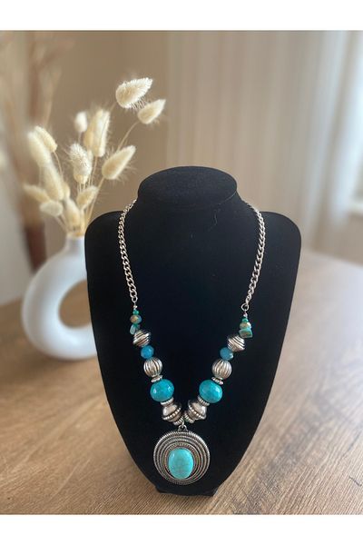 Store Antique Turquoise Beaded Women's Necklace