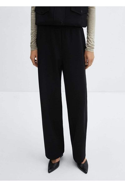 MANGO Woman Black Women's Pants 67045750