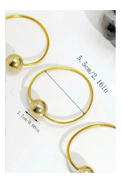 Lady Dolce LD Γυναικείο σετ 4 χρυσών λαστιχένιων αγκράφες