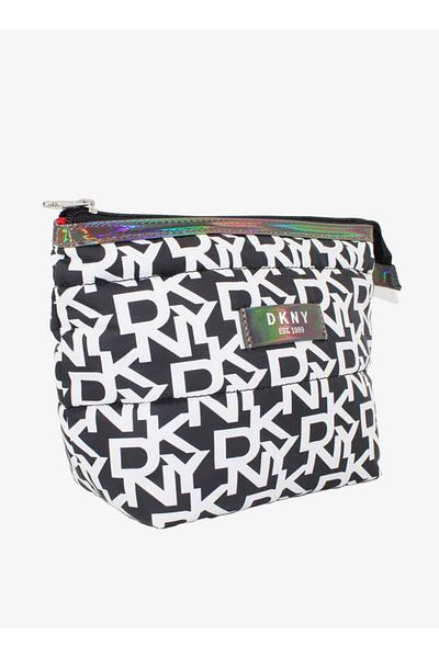 Dkny Monogram Print Pouch with Zip Closure