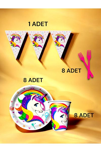 VibeHome 8-Person Unicorn Themed S Package - Birthday Parties and Fun Events