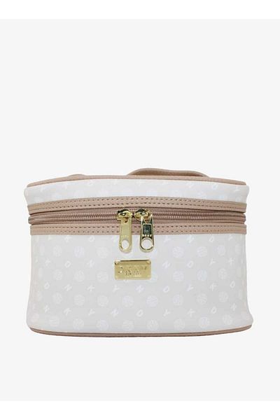 Dkny Printed Vanity Bag with Zip Closure and Handle