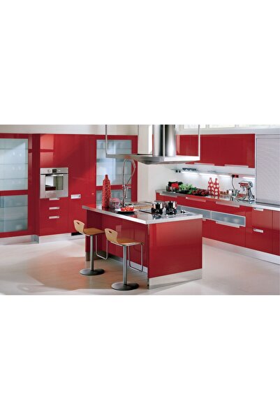 3M Parlak Kırmızı 100x100 Kendinden Yapışkanlı Folyo / Mutfak Dolap Ve Mobily...