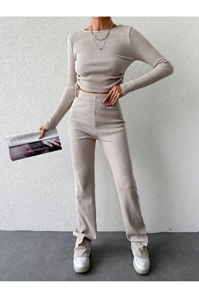 BİGÜMEX Kadın Raporlu İspanyol Paça Alt-Üst Takım