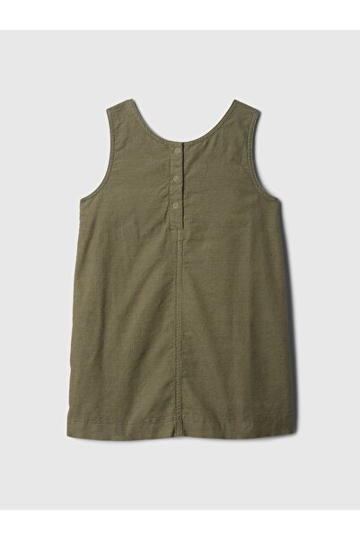 GAP Kız Bebek Haki Kadife Elbise