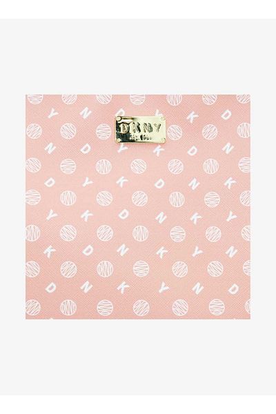 Dkny Monogram Print Pouch with Zip Closure