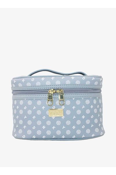 Dkny Printed Vanity Bag with Zip Closure and Handle