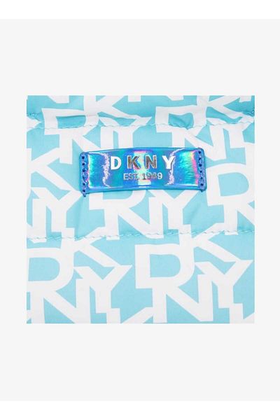 Dkny Monogram Print Pouch with Double Handle and Zip Closure