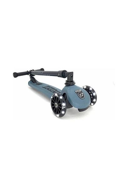 SCOOT AND RIDE Highwaykick 3 LED Wheels Children's Scooter Petrol Blue170301-96347
