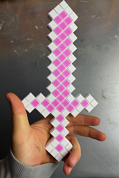 woof things Oyuncu Odası Dekoru Pembe Beyaz Pixel Kılıç Yayın Aksesuarı Gamer...