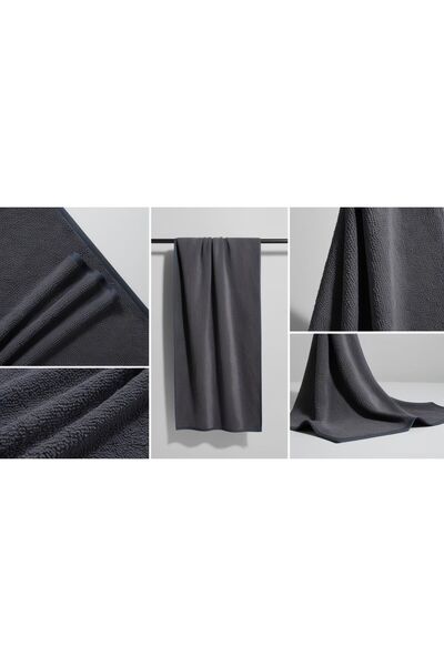 Mokita Home Антрацитово-сірий рушник для спортсменів Gym Fitness Бокс Теніс Антибактеріальний спортивний рушник 30x120 см