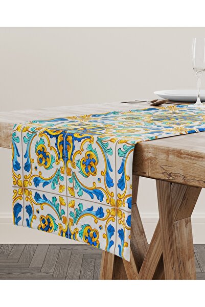 Dosh Runner - CASA MIA - % 100 PAMUK - Baskılı Runner - 40 X 200 Cm