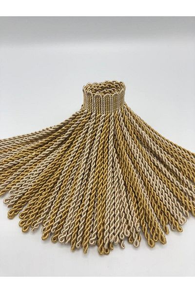 KATMERTEKS Bouillon Fringe 6 Meters Gold-Cappuccino Color