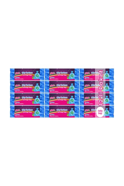 BIRX Garbage Bag Medium Size 55X60 cm 12 Rolls of 15 Garbage Bags
