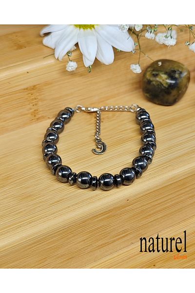 Naturel Tılsım Hematite Natural Stone Lady Bracelet