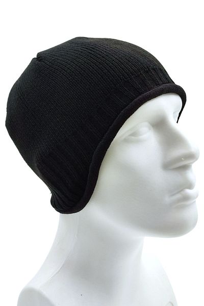 AXE SPORTSWEAR Black Winter Beret with Fleece Inside and Earmuffs